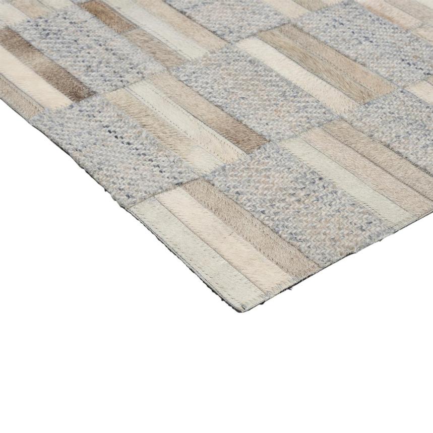 Storm Cowhide Patchwork 5' x 8' Area Rug  alternate image, 2 of 4 images.