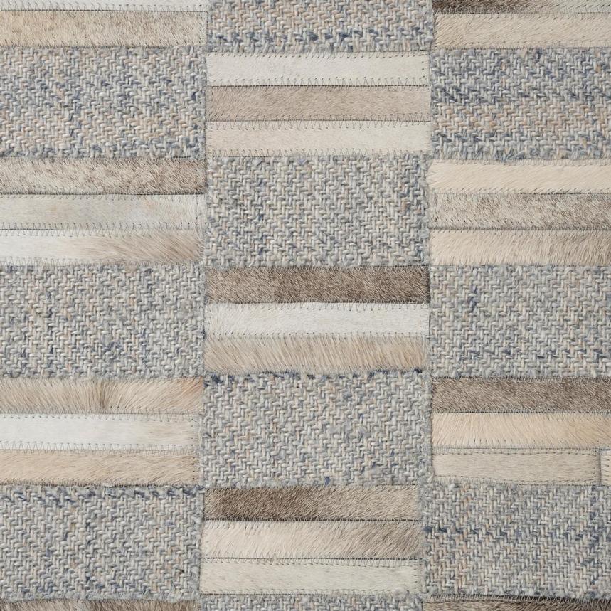 Storm Cowhide Patchwork 5' x 8' Area Rug  alternate image, 5 of 5 images.