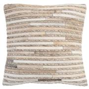 Tandy Brown Cowhide Patchwork Accent Pillow  main image, 1 of 3 images.