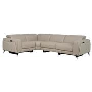 Luke 2.0 Taupe Leather Power Reclining Sectional with 4PCS/2PWR  main image, 1 of 8 images.
