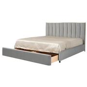 Linea Gray Queen Storage Bed  alternate image, 4 of 11 images.