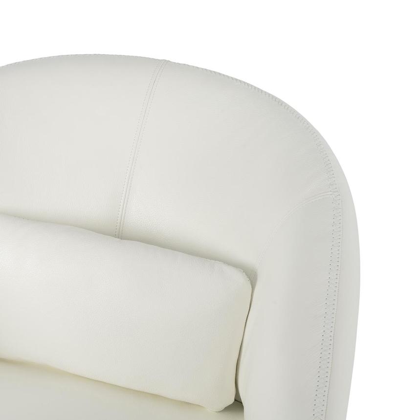 Tivona White Leather Swivel Chair  alternate image, 6 of 9 images.