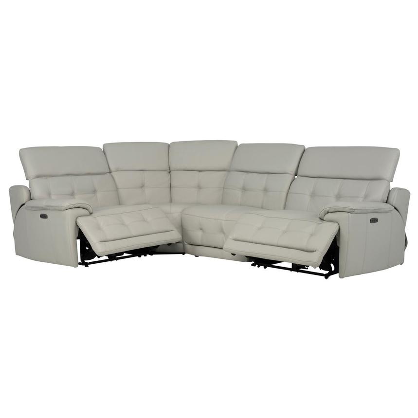 Graystone Leather Power Reclining Sectional with 4PCS/2PWR  alternate image, 2 of 9 images.