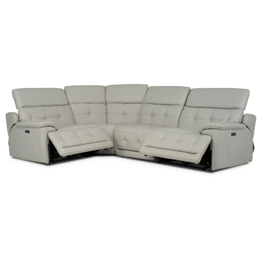 Graystone Leather Power Reclining Sectional with 4PCS/2PWR  alternate image, 2 of 9 images.