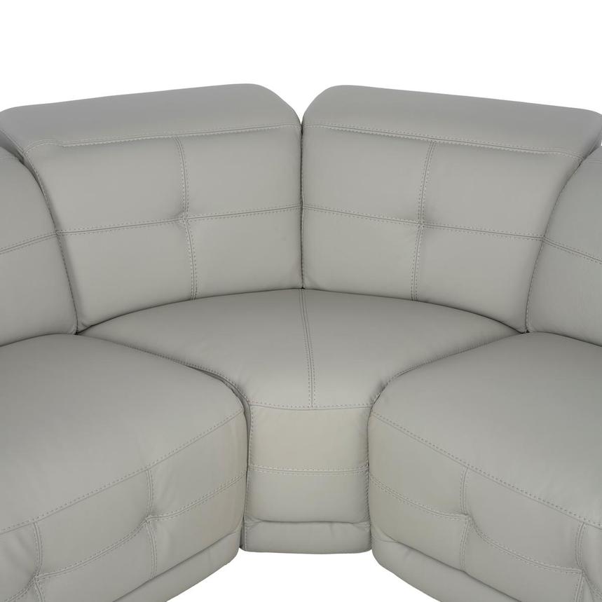 Graystone Gray Leather Power Reclining Sectional with 4PCS/2PWR