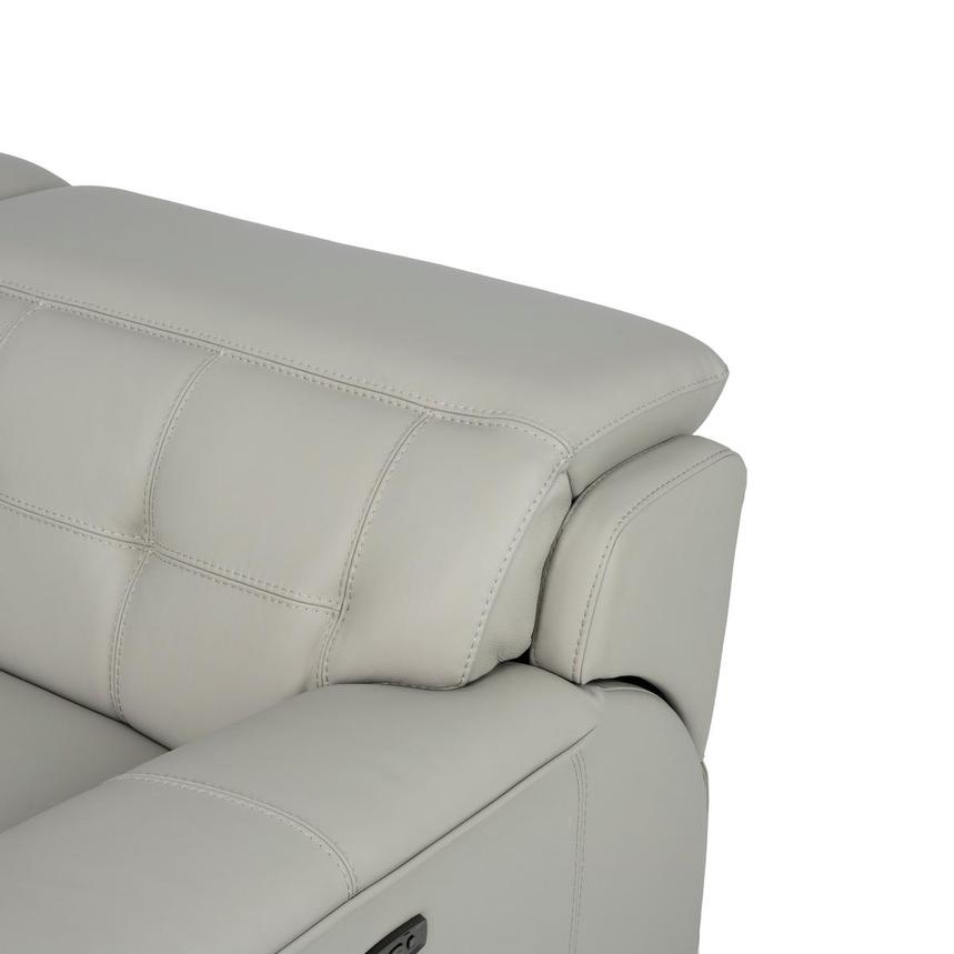 Graystone Gray Leather Power Reclining Sectional with 7PCS/3PWR alternate image, 6 of 12 images.