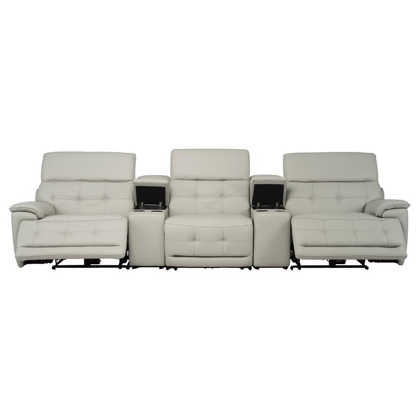 Graystone Home Theater Leather Seating with 5PCS/2PWR  alternate image, 2 of 11 images.