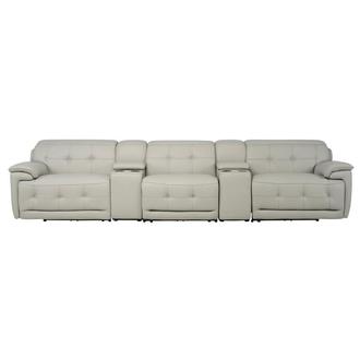 Graystone Home Theater Leather Seating with 5PCS/2PWR