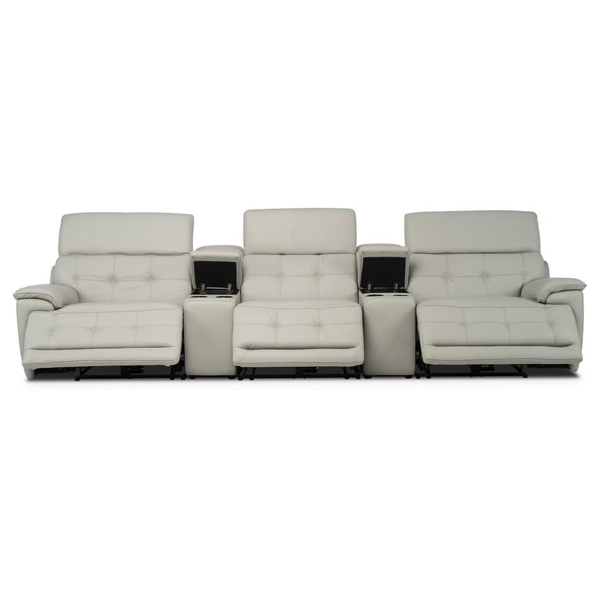 Graystone Home Theater Leather Seating with 5PCS/3PWR  alternate image, 2 of 11 images.