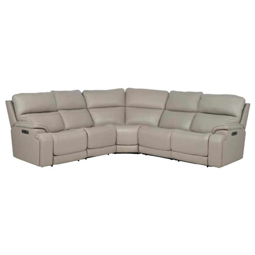 Granite Leather Power Reclining Sectional with 5PCS/3PWR main image, 1 of 13 images.