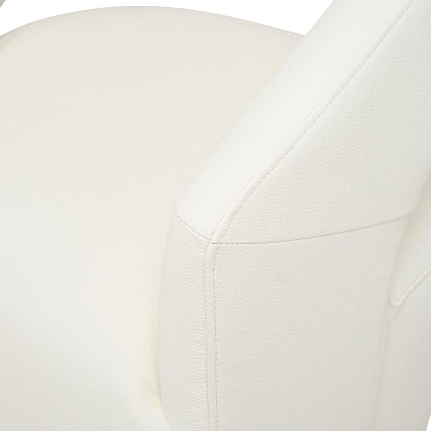 Lilly White Arm Chair w/Casters  alternate image, 7 of 9 images.