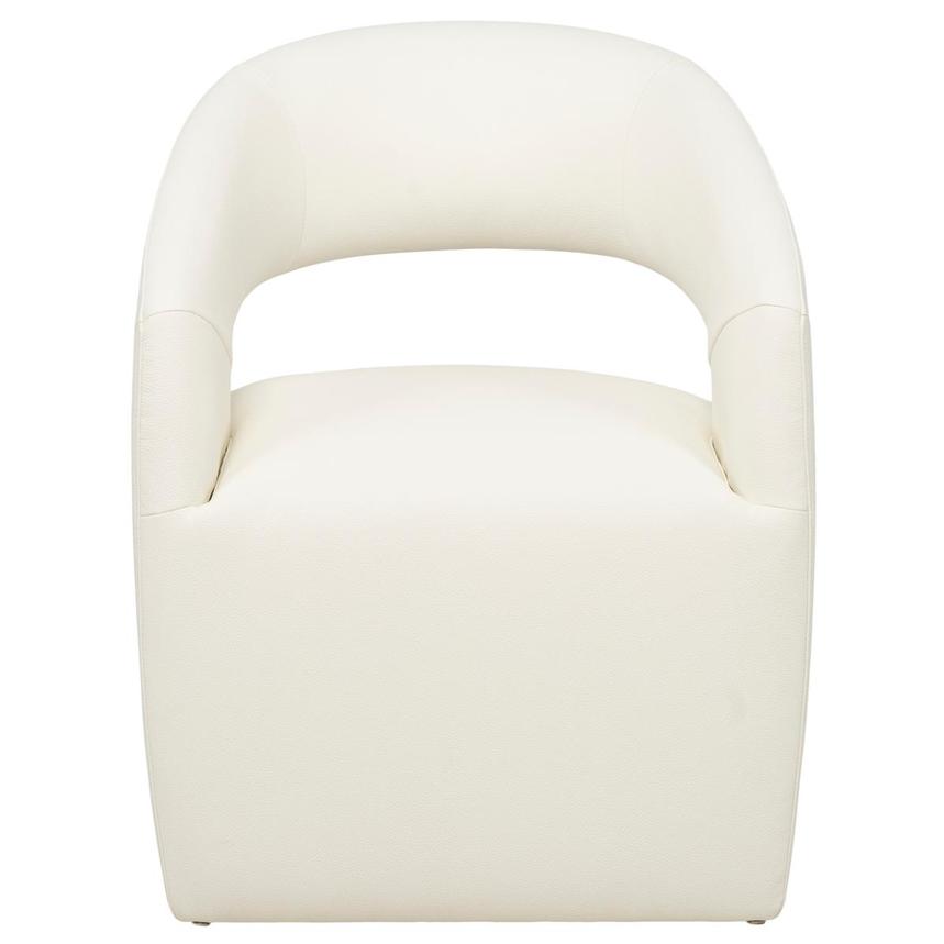 Lilly White Arm Chair w/Casters  alternate image, 2 of 9 images.