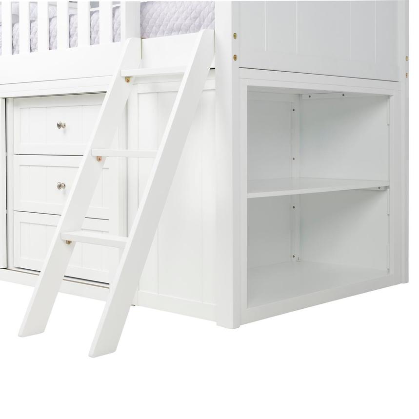 Balto White Twin Loft Bed w/Storage  alternate image, 7 of 13 images.