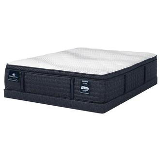 Dartmouth-Plush Pillow Top Twin XL Mattress w/Low Foundation by Serta iComfort