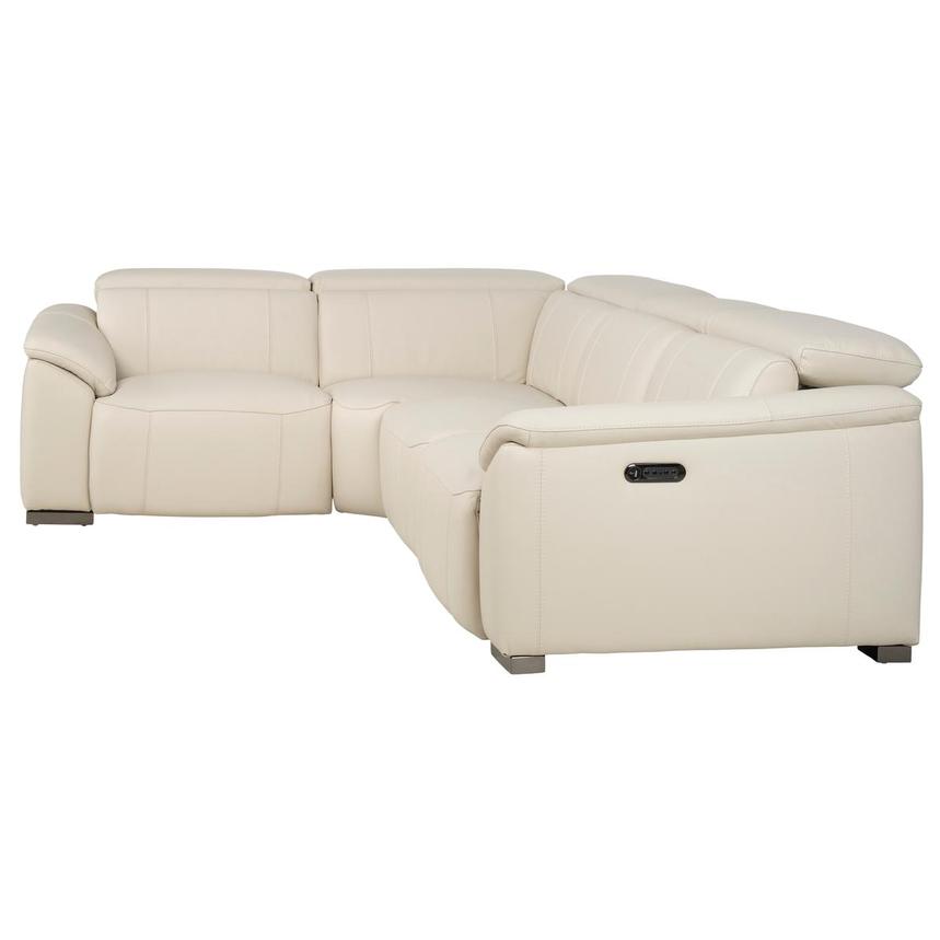 Cordova Cream Leather Power Reclining Sectional with 4PCS/2PWR alternate image, 3 of 10 images.