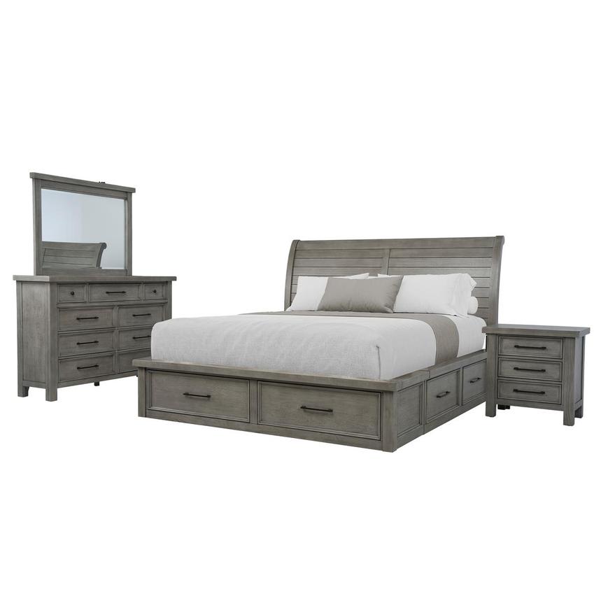 Justin Gray 4-Piece Queen Bedroom Set main image, 1 of 5 images.