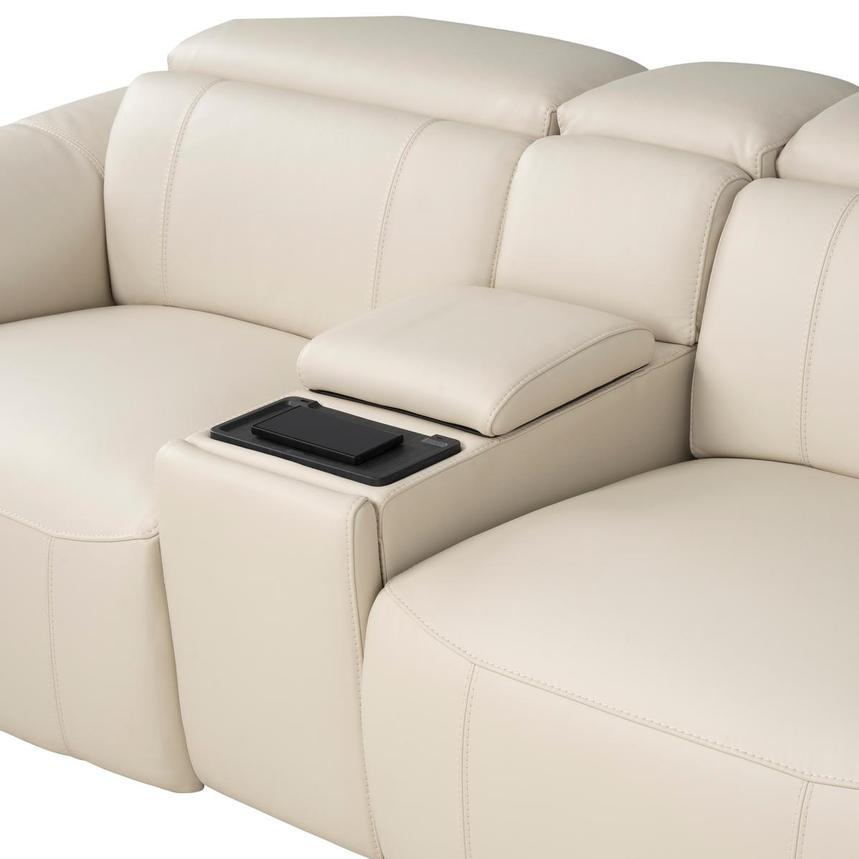 Cordova Cream Home Theater Leather Seating with 5PCS/2PWR  alternate image, 5 of 12 images.