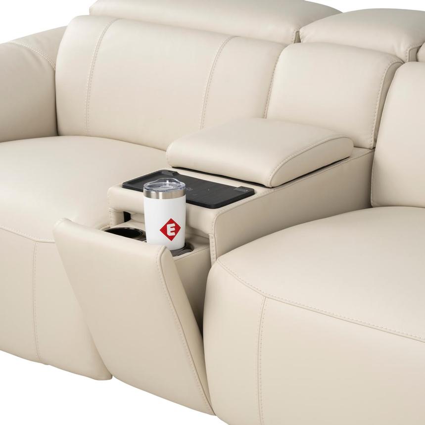 Cordova Cream Home Theater Leather Seating with 5PCS/3PWR  alternate image, 6 of 13 images.