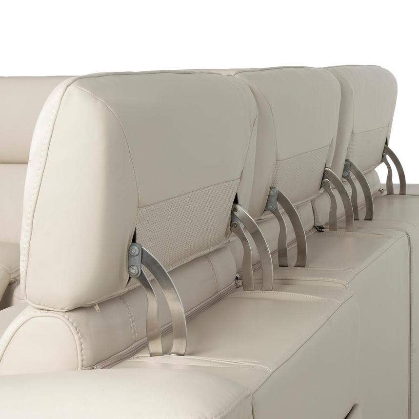 Cordova Cream Home Theater Leather Seating with 5PCS/3PWR  alternate image, 10 of 14 images.
