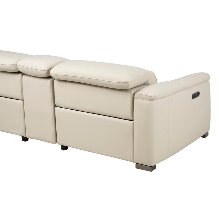 Cordova Cream Home Theater Leather Seating with 5PCS/2PWR alternate image, 8 of 11 images.