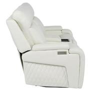 Zeus Leather Power Reclining Sofa w/Console  alternate image, 5 of 16 images.
