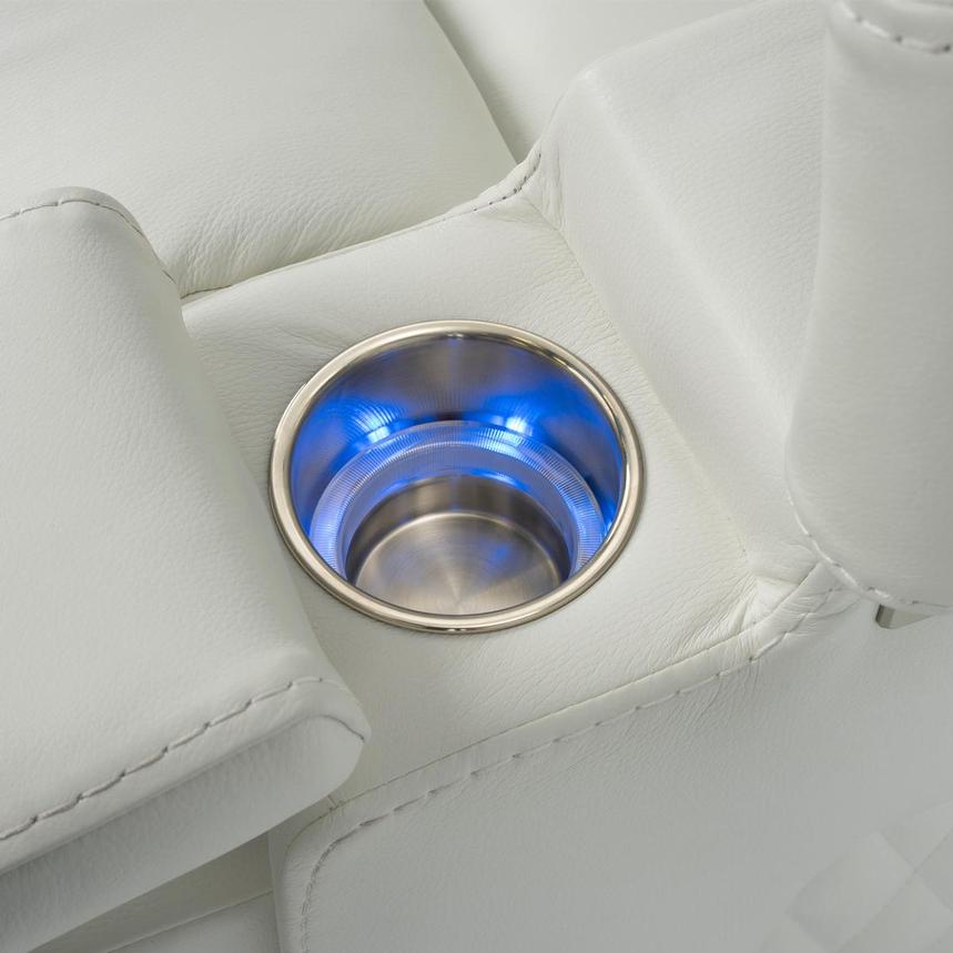 Zeus Leather Power Reclining Sofa w/Console  alternate image, 12 of 16 images.