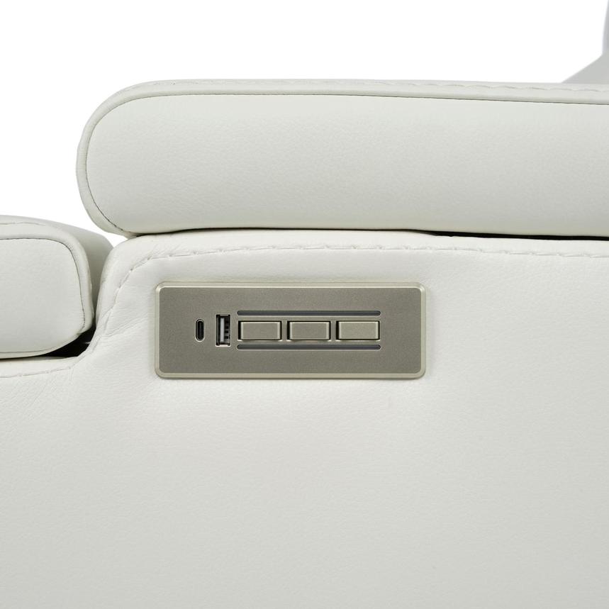 Zeus Leather Power Reclining Sofa w/Console  alternate image, 14 of 16 images.