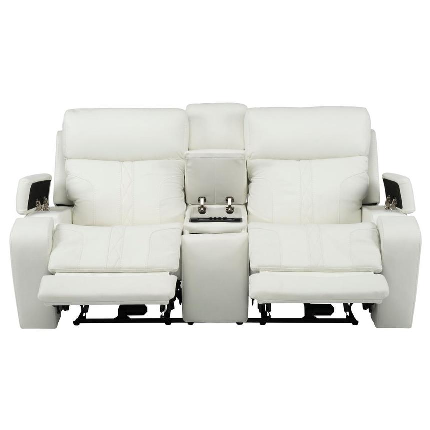 Zeus Leather Power Reclining Sofa w/Console alternate image, 3 of 16 images.