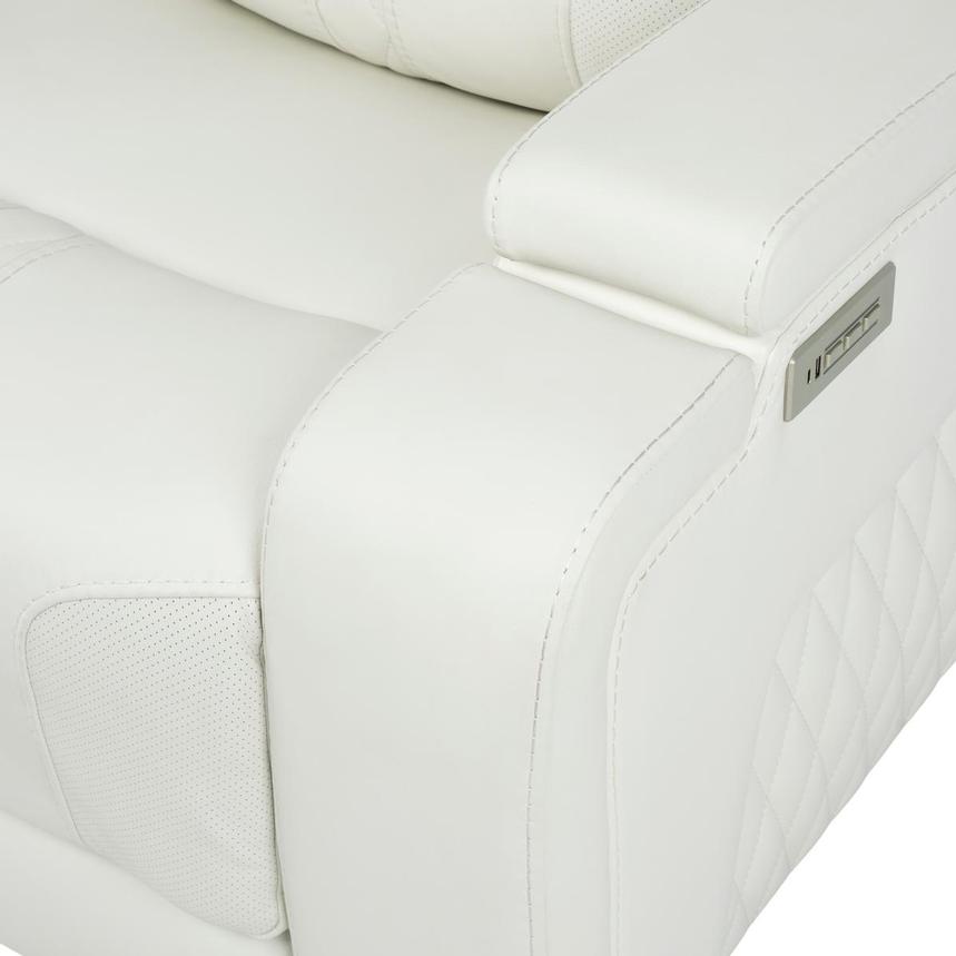 Zeus Leather Power Reclining Sofa w/Console alternate image, 13 of 16 images.