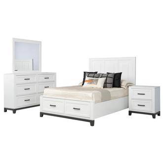 Eason White 4-Piece Full Bedroom Set