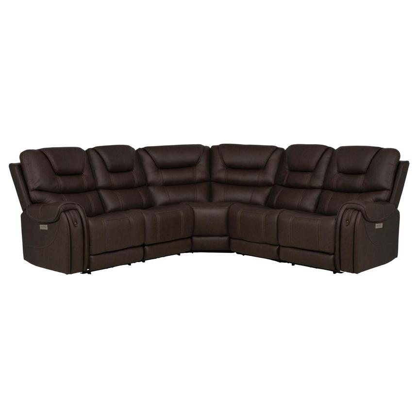 Capriccio Brown Power Reclining Sectional with 5PCS/2PWR  alternate image, 2 of 11 images.