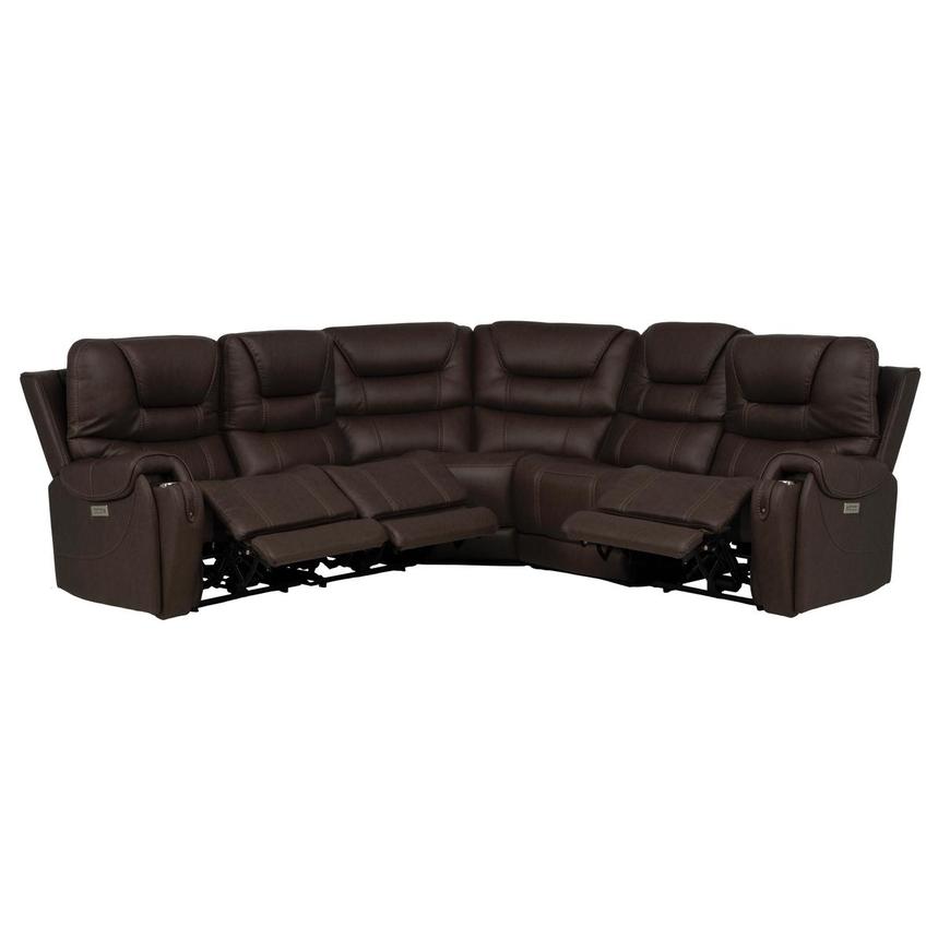 Capriccio Brown Power Reclining Sectional with 5PCS/3PWR  alternate image, 2 of 10 images.
