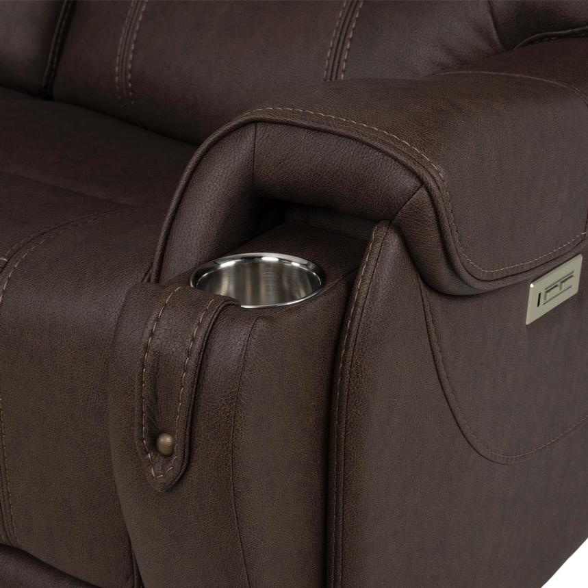 Capriccio Brown Power Reclining Sectional with 5PCS/3PWR  alternate image, 8 of 10 images.