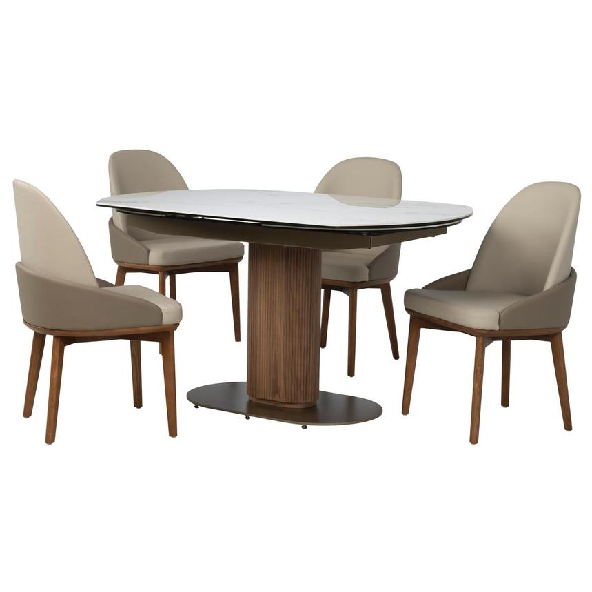 Stella/Sephine Walnut 5-Piece Dining Set  main image, 1 of 3 images.