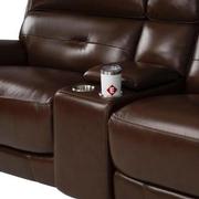 Naya Brown Home Theater Leather Seating with 5PCS/3PWR  alternate image, 5 of 10 images.