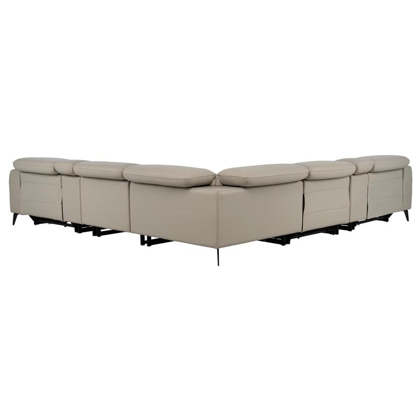 Luke 2.0 Taupe Leather Power Reclining Sectional with 7PCS/3PWR alternate image, 5 of 12 images.