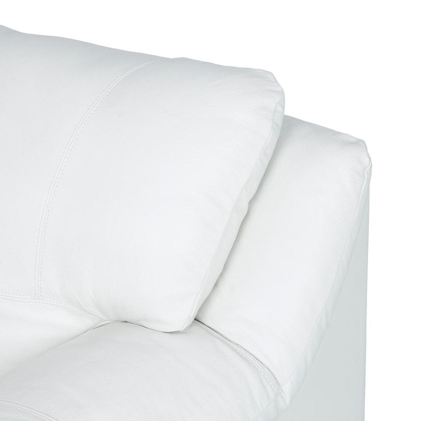 Rio White II Leather Corner Sofa w/Left Chaise  alternate image, 6 of 9 images.