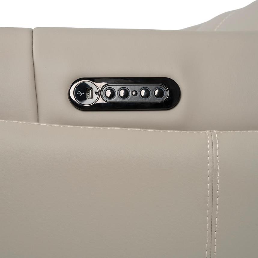 Luke 2.0 Taupe Leather Power Reclining Sectional with 6PCS/3PWR  alternate image, 11 of 11 images.