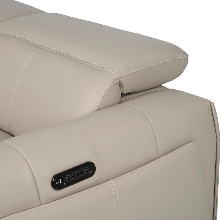 Luke 2.0 Taupe Leather Power Reclining Sectional with 6PCS/3PWR  alternate image, 6 of 11 images.