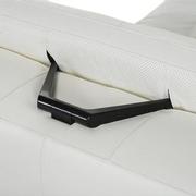 Nate White Leather Corner Sofa w/Left Chaise  alternate image, 6 of 7 images.