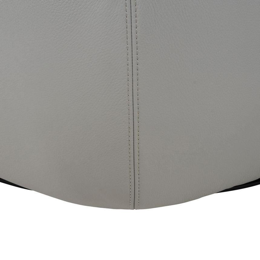 Aria Light Gray Leather Accent Chair  alternate image, 7 of 7 images.