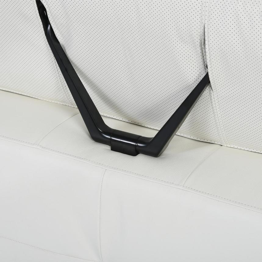 Nate White Leather Corner Sofa w/Left Chaise  alternate image, 7 of 7 images.