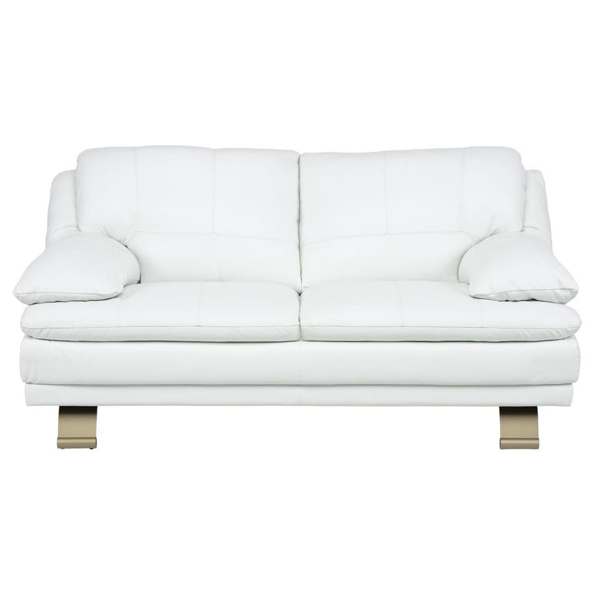 Rio White II Leather Loveseat  alternate image, 2 of 8 images.