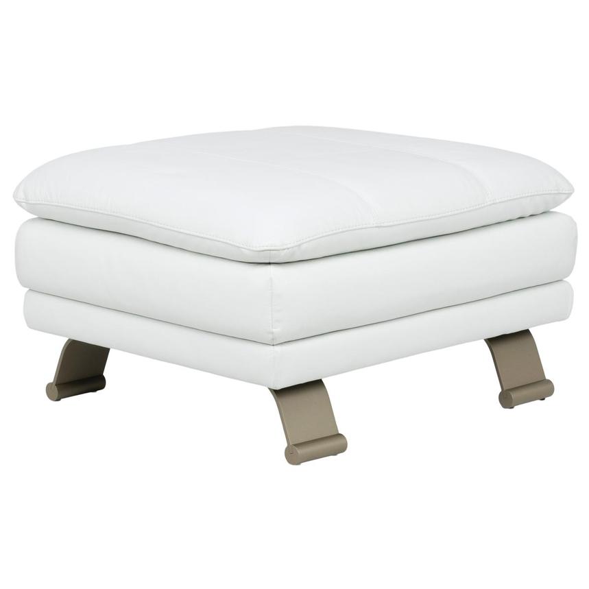 Rio White II Leather Ottoman  alternate image, 2 of 7 images.