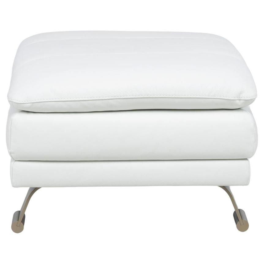 Rio White II Leather Ottoman  alternate image, 3 of 7 images.