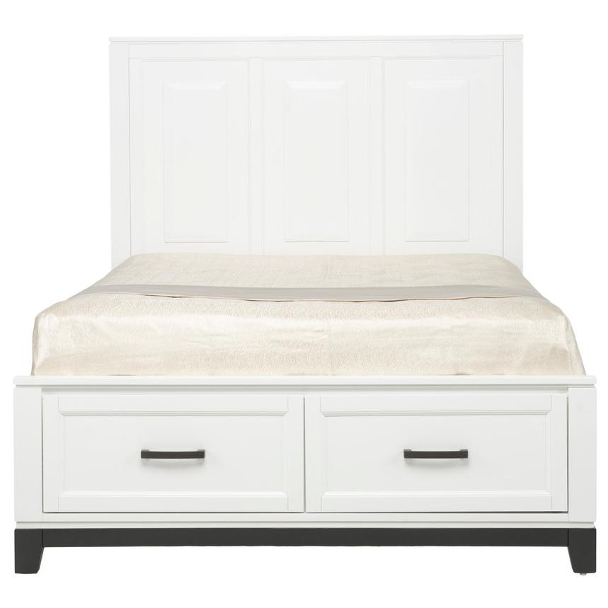 Eason White Queen Storage Bed alternate image, 3 of 9 images.