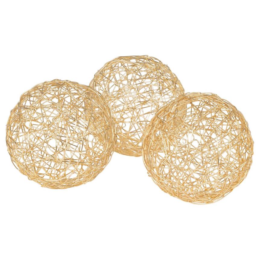 Wire II Gold Set of 3 Spheres alternate image, 3 of 4 images.