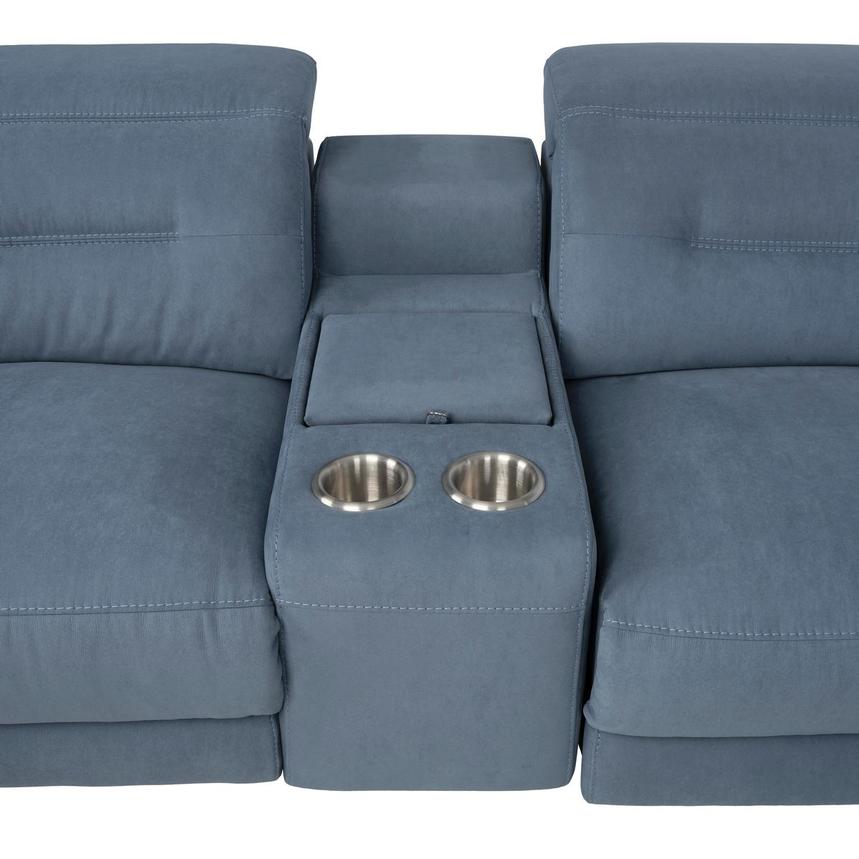 Claribel II Light Blue Power Reclining Sectional  alternate image, 7 of 13 images.