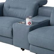 Claribel II Light Blue Home Theater Seating with 5PCS/2PWR  alternate image, 5 of 12 images.