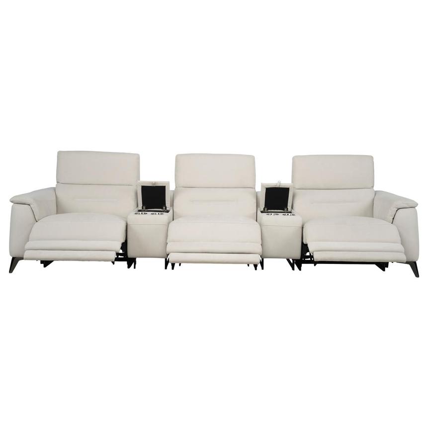 Claribel II Ivory Home Theater Seating with 5PCS/3PWR  alternate image, 2 of 12 images.